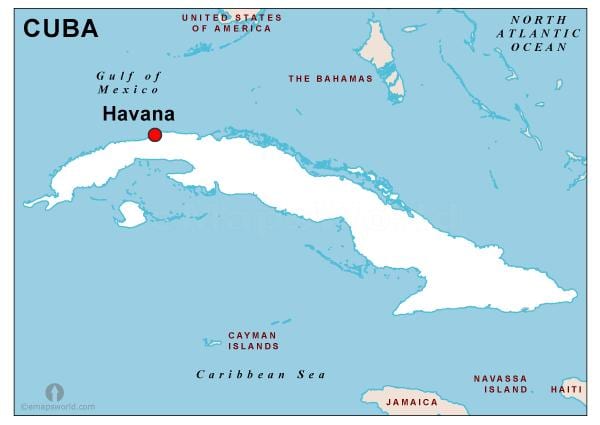 mappa di capitale di Cuba