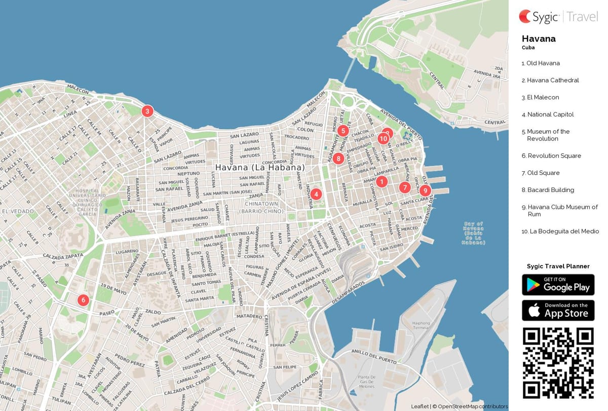Havana, Cuba mappa della città