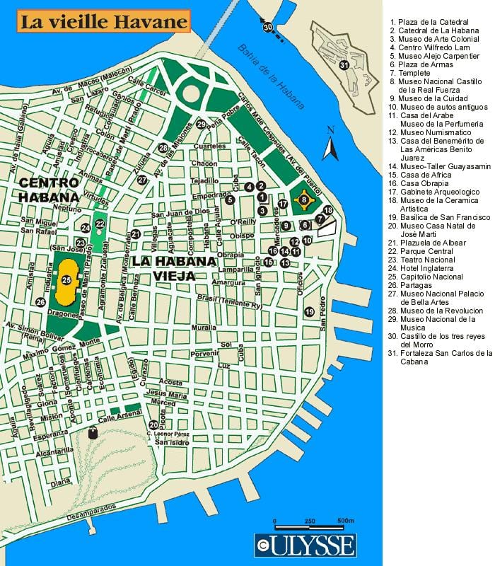 mappa di l'Avana la mappa del porto