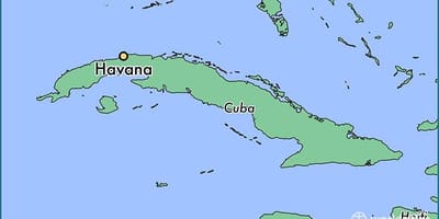 Havana, Cuba sulla mappa