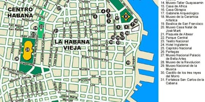 Mappa di l'Avana la mappa del porto