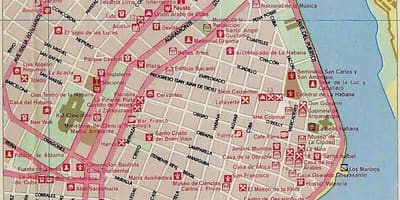 L'Avana vecchia, Cuba mappa